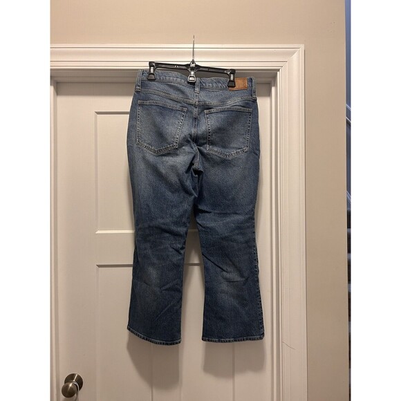 New J. Crew Demi Boot Crop Denim Jeans Women’s Size 30 Whiskered Medium Wash - Picture 4 of 8